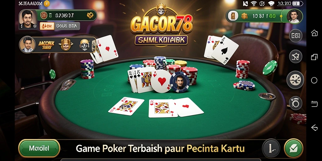 Tangkapan layar GACOR78 menunjukkan gameplay Poker yang menarik dan mendebarkan.