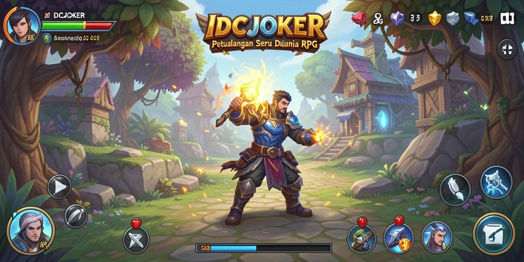 Tangkapan layar utama gameplay RPG IDCJOKER dengan aksi seru dan karakter yang dinamis.