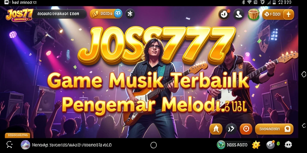 Tampilan seru gameplay JOSS777 dengan berbagai pilihan musik.