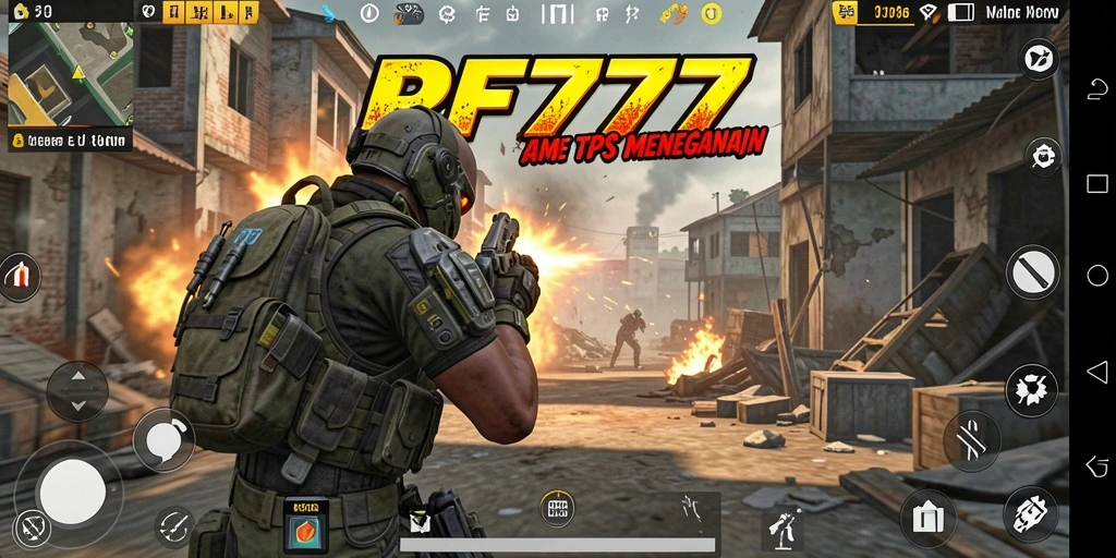 Screenshot menunjukkan aksi mendebarkan gameplay TPS PF777.