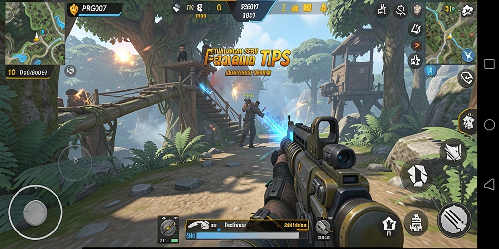 Tangkapan layar gameplay PRG007 yang menampilkan aksi seru dalam pertarungan TPS.