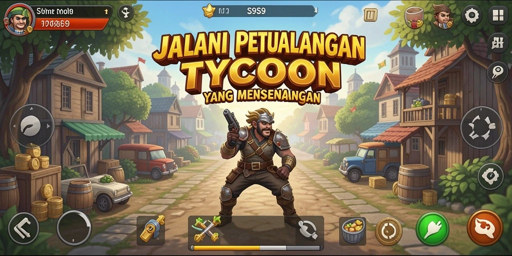 Tangkapan layar gameplay S9S9 menampilkan aktivitas seru dalam membangun bisnis.