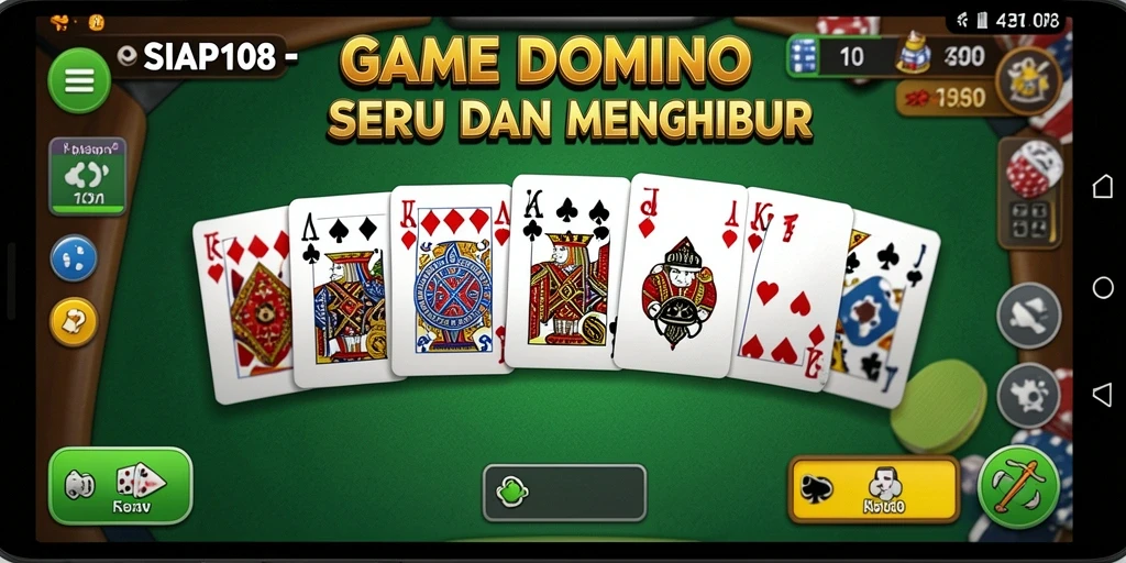 Tampilan gameplay Domino yang seru dan menarik.