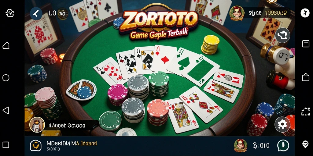 Tampilan screenshot ZORTOTO dengan gameplay Gaple yang seru